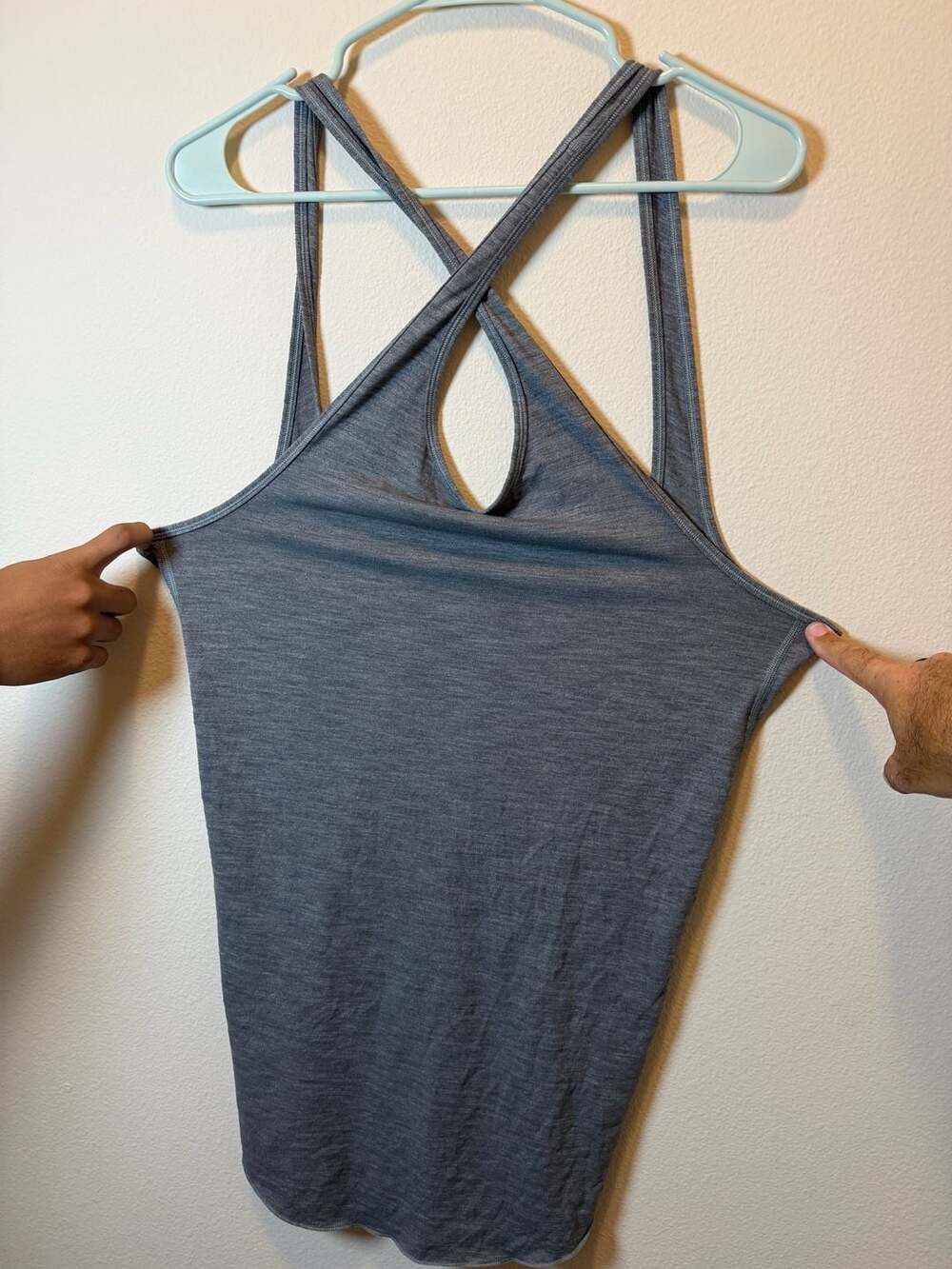Lululemon Athletica Grey Heathered Open Back Workout Tank Dress